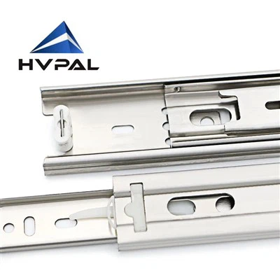 Ryðfrítt stál 304 3 hluti fullframlengingarrennibrautar 45 kg